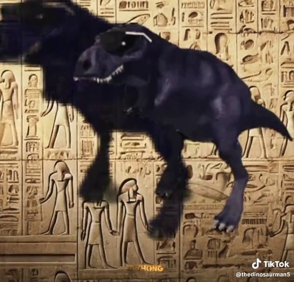 Dancing T-Rex Meme: Jurassic Park Meets Egyptian Dance
