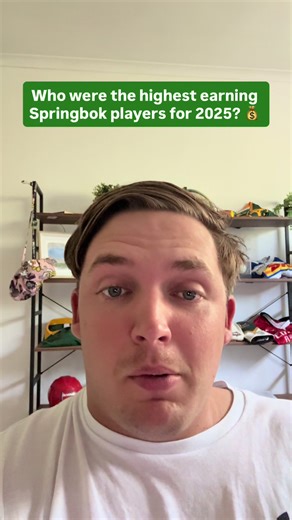 Top Earning Springboks in 2025