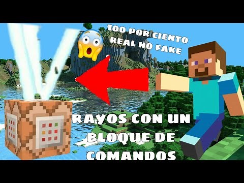 como hacer rayos con un bloque de comandos en minecraft