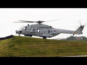 [4K] RNLAF NH90 Frigate Helicopter "Slope Landing"