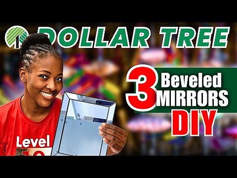 3 Dollar Tree DIY Glam Mirror Decor using these Beveled Mirrors