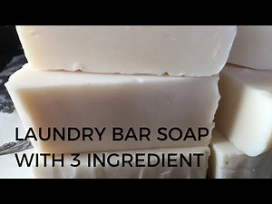 How to make laundry bar soap with only 3 ingredient | easy method soap with no additives