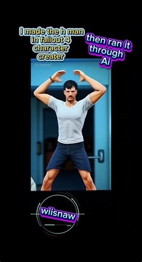 I made the h man in fallout 4 character creator and used AI #fallout4 #fallout