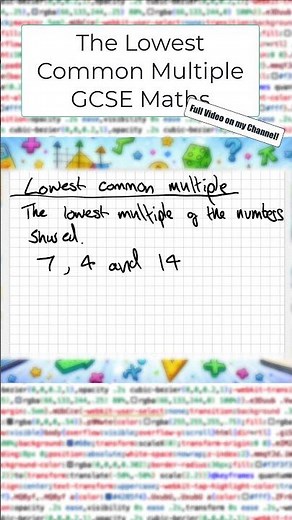 Lowest common multiple for your GCSE Maths, specifically for AQA and Edexcel #gcse #gcsemaths #maths