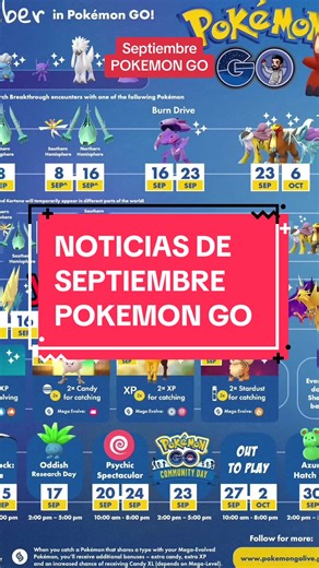 Noticias de Eventos de Septiembre en Pokémon Go 2024