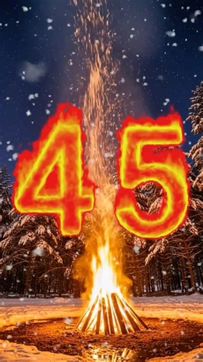 🔥 Countdown 45 Seconds Snowy Winter ❄️ Fire Timer | CountdownLive-THT #Shorts #CountdownLiveTHT