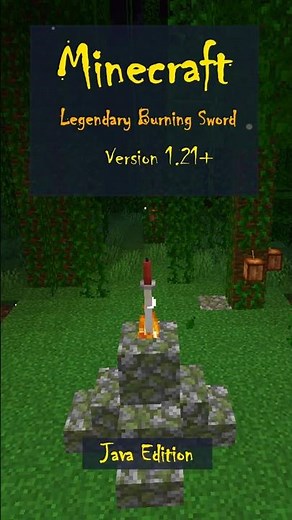 Minecraft Secret: The Legendary Burning Sword! (Java Edition) #minecraftshorts
