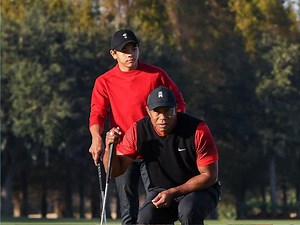 Tiger Woods' caddy act FUELS son Charlie's junior golf triumph heralding miraculous top-20 comeback