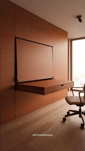 Space-Saving Hidden Desk for Your Office!