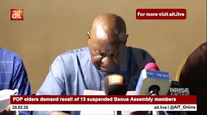 PDP elders demand recall of 13 suspended Benue Assembly members | AIT Online