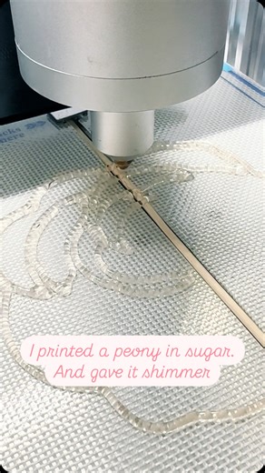 The Sugar Printer | Brand Activations & Events | Candy Printer | I printed a peony in sugar. Then brushed it with iridescent shimmer. Edible. Delicate. And maybe… the most beautiful thing I’ve ever made.... | Instagram