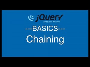 jQuery Basics Tutorial 12 - Chaining