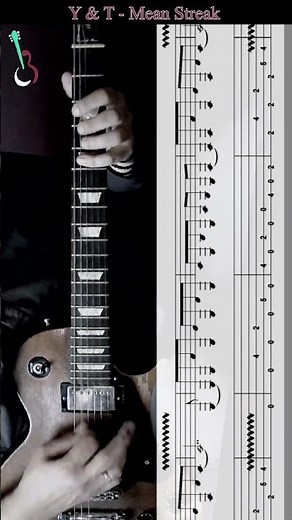 Y&T - Mean Streak | Guitar Riff + TAB #Y&T #guitarriffs #meanstreak #guitartabs #tab #shorts