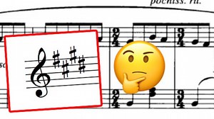 If you can work out the key signature of this piece, you’re officially a musical genius