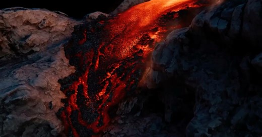 Beautiful Flowing Lava Simulation Created In Houdini