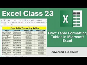 Excel Tutorial: Pivot Table Formatting (Tables, Bar Charts, and More)