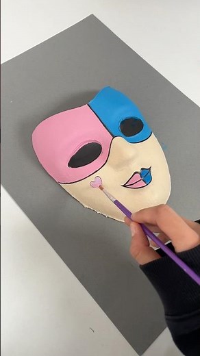 DIY Harley Quinn Mask 💙 #diy#harleyquinn