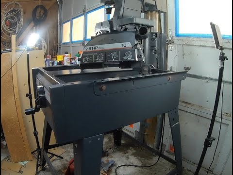 Craftsman Radial Arm Saw Set-Up (up n down movement - table - miter - travel). Part 1
