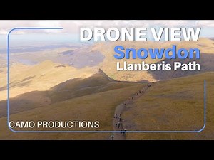 Drone View: Along Llanberis Path from Snowdon