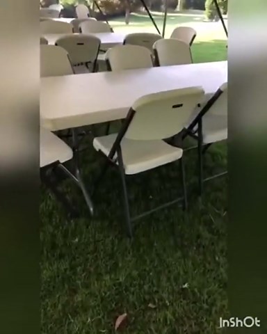 6ft Folding Table and Chairs, Outdoor Folding Chairs Set of 8, Foldable Table with Handle, Tables and Chairs for Parties, Picnic, Event, Indoor Outdoor Activities, at Home and Commercial Use