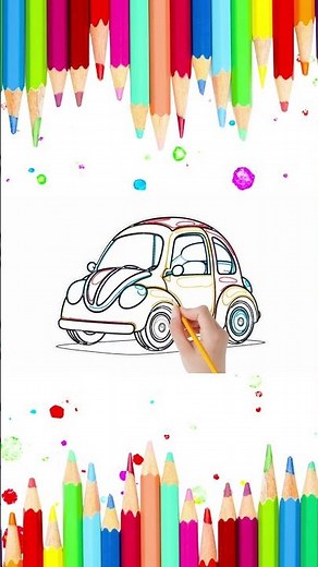 Como desenhar, pintar e colorir desenho | How to draw, paint and color drawing | 97.3