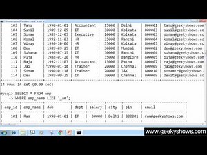 41. LIKE with _ Wildcard in SQL (Hindi)