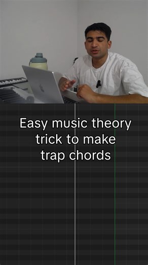 Pradeep Music on Instagram: "Here's an easy music theory trick to make trap chords. Taking a minor chord with A - C - E, an A minor chord. Moving the middle note (C) down a semitone (B) will give me an Asus2 chord. Moving the middle note (C) up two semitones (D) will give me an Asus4 chord. Combining the minor chords with the sus chords give the trap sound. Play around with different combinations of minor and sus2 sus4 chords. I gave the simplest demonstration here with Amin - Asus2 - Amin - Asu