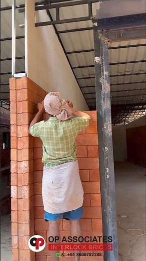 Soil/mud Interlocking brick mason work #bricks #construction #mud #interlock #mudbrick #eco
