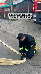 RollingTwo fire hoses into a Cleveland pack for quick and effective deployment. 🚒💪 #firefighters #firefightertraining #firefighterskills #firehose #fireman #Bomberos #skills #clevelandpack #efficientfirefighting | firenuzzle
