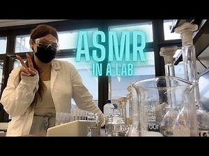 ASMR in a lab 🧪 experiment with me at university!👩🏻‍🔬*close up over explaining, random triggers*