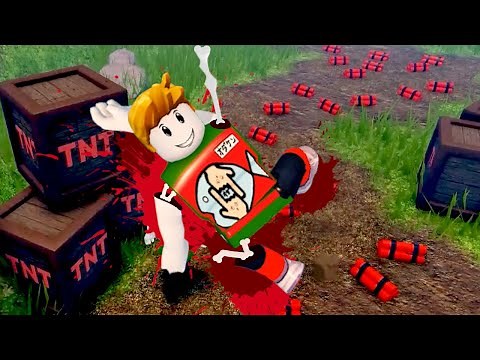 高い崖から『TNTに落ちて骨をボキボキに破壊して競う』ロブロックス【Roblox】