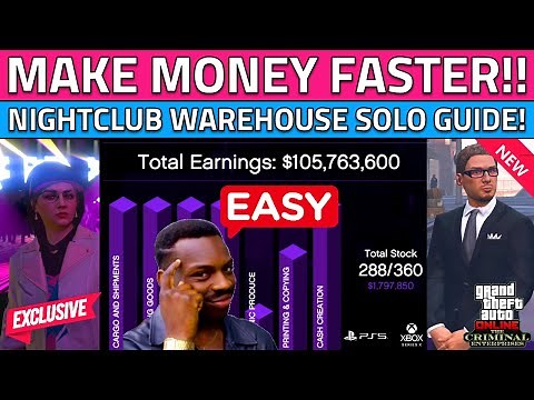 BEST Nightclub Warehouse Management Strategy! How To Make MONEY Solo Guide GTA 5 Online (2022)