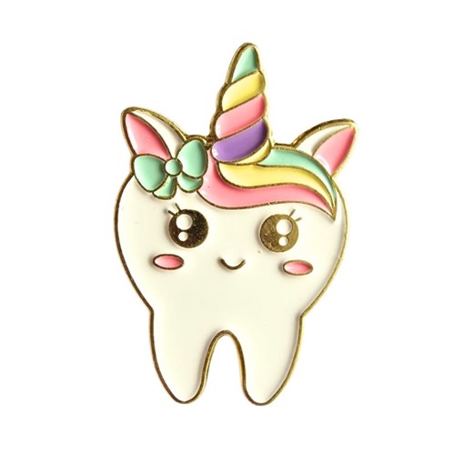 Unicorn Tooth Enamel Pin, Dentistry Badge - Etsy