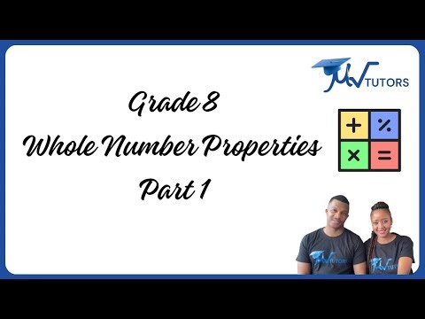 Grade 8 | Whole Number Properties | Commutative, Associative & Distributive