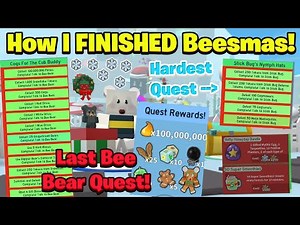 How I FINISHED Beesmas! (All NPC Quest Rewards) | Bee Swarm Simulator 🐝