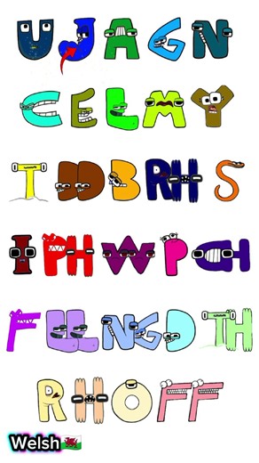 Welsh alphabet lore song messy #alphabetlore
