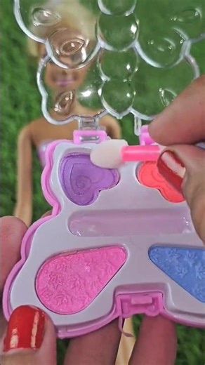 Barbie Doll 💕 Quick Makeup & Hair Styling Fun 💄✨ #Shorts