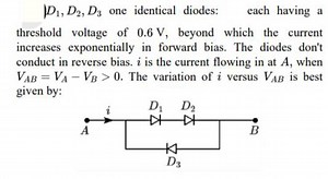 D_{1}, D_{2}, D_{3} one identical diodes: each having a thresho... | Filo