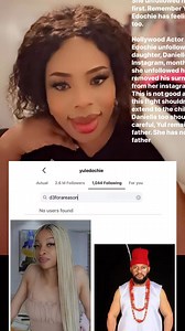 She unfollowed him first. Remember Yul Edochie has feelings too.Nollywood Actor Yul Edochie unfollows his daughter, Danielle, on Instagram, months after she unfollowed him and removed his surname from her instagram bio.This is not good at all, this f!ght shouldn't extend to the children. Daniella too should be careful, Yul remains her father. She has no other father | Lolo's Talk Show