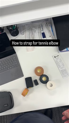 The Club Physio on Instagram: "How to strap for tennis elbow Here we are using : - adhesive foam - 38mm Rigid Tape - 75mm Hand Tearable EAB Use code JOSHOCT10 @sporttape #theclubphysio #physio #tenniselbow #elbowpain #strapping"