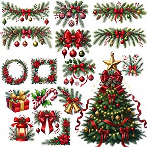 100 PNG Christmas Garland Clipart, Christmas Border Png, Merry Christmas Png,sublimation Design,xmas Clipart,digital Download,commercial Use - Etsy Australia