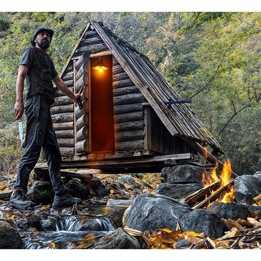Building a survival shelter in the mountains | Sam Cooper