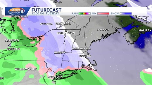 New Hampshire hourly weather: Track snow for Tuesday