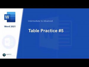 #207 - VBA: Table Practice #5 in Microsoft Word
