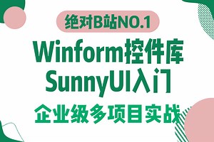 【2025年全新录制 90P完整版 】Winform控件库SunnyUI零基础入门超详细教程（工控上位机/WPF/C#/项目实战/图形界面库)B1371
