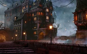 【ASMR意境氛围】| 【维多利亚的街道傍晚】温柔的雨，马车，乌鸦，钟楼的声音交织在一起_哔哩哔哩_bilibili