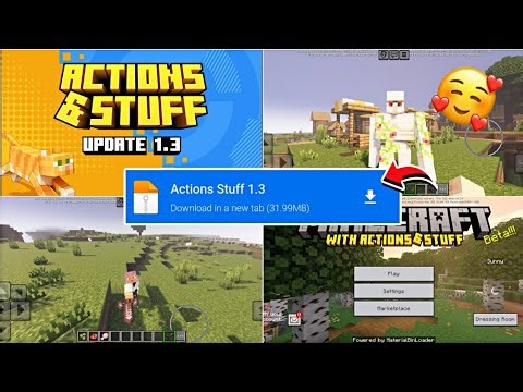 😳 Action & Stuff Mod For Minecraft Pocket Edition | Minecraft New Vibrant Visual Update Released |