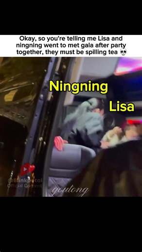 Lisa and ningning with each other at the met gala 😱😳 #blackpink #블랙핑크 #lisa #리사 #ningning #shorts