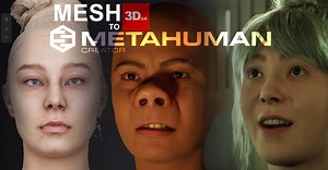 GroomTD/LookDev - Andrew Krivulya - 3d.sk Scan Mesh to Metahuman in Unreal Engine 5. How  to create a human-dog creature?