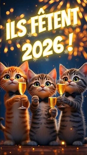 🎆🐱 Très Bonne Année 2026 ! Les chatons les plus mignons du Nouvel An 🥂✨